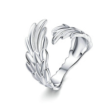 925 anillos de plata esterlina alas angulares de lujo de alta calidad plata esterlina ajustable 925 joyería regalo del día de san valentín